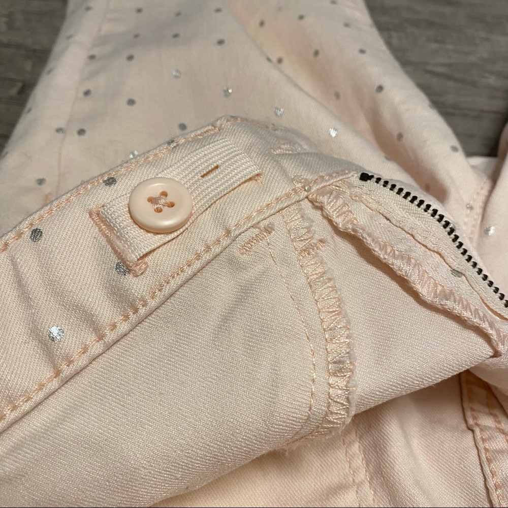 Girls Gap Jeans Pink W/ Silver Polka Dots - Picture 7 of 11